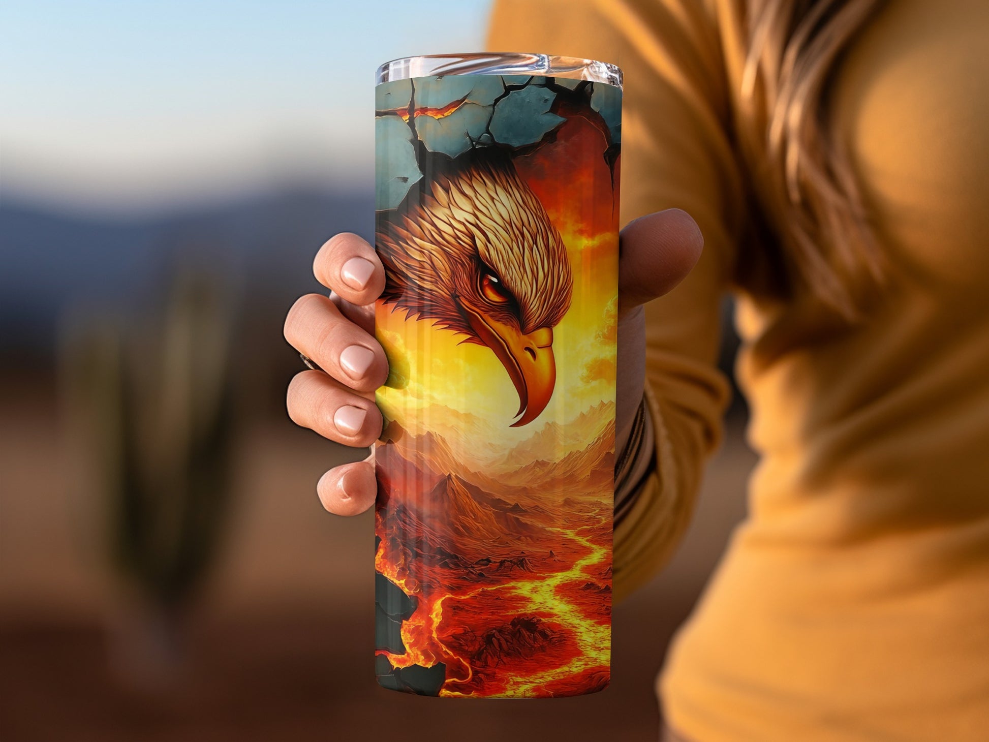 Fiery Eagle Design Insulated Travel Tumbler product