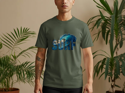 Surf Themed Ocean Wave Graphic T-Shirt product