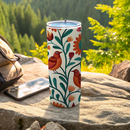 Beautiful Bird and Floral Design Tumbler product