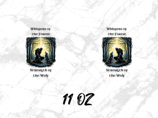 Whispers of the Forest Scented Candle 11 oz, Enchanted Woods and Wolf, Mystical Home Decor, Unique Gift Idea for Nature Lovers