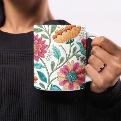 Colorful Floral Pattern Coffee Mug product type