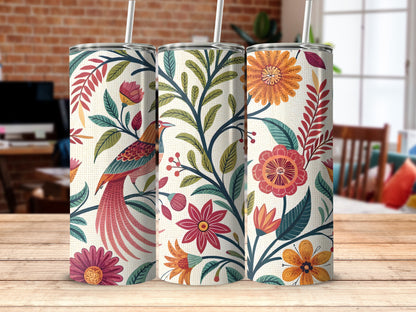 Vibrantly Designed Floral Print Insulated Tumbler product