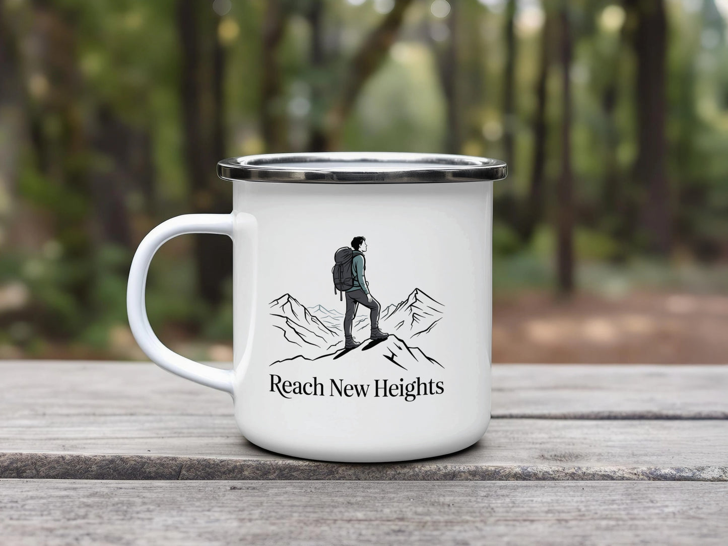 Reach New Heights Hiking Adventure Mug product type