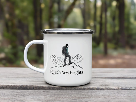 Reach New Heights Hiking Adventure Mug product type