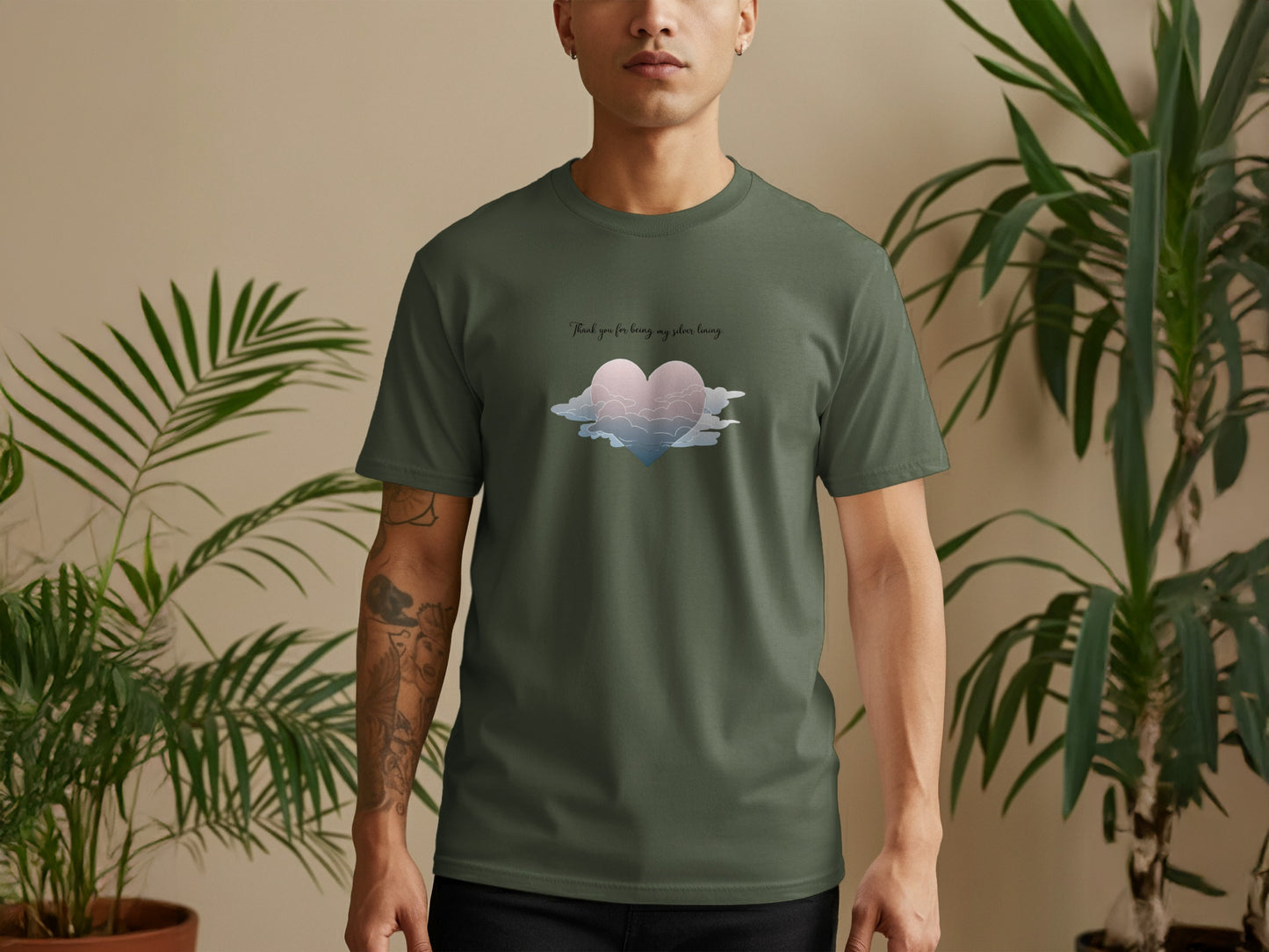 Scenic Heart Design Graphic Men's T-Shirt product