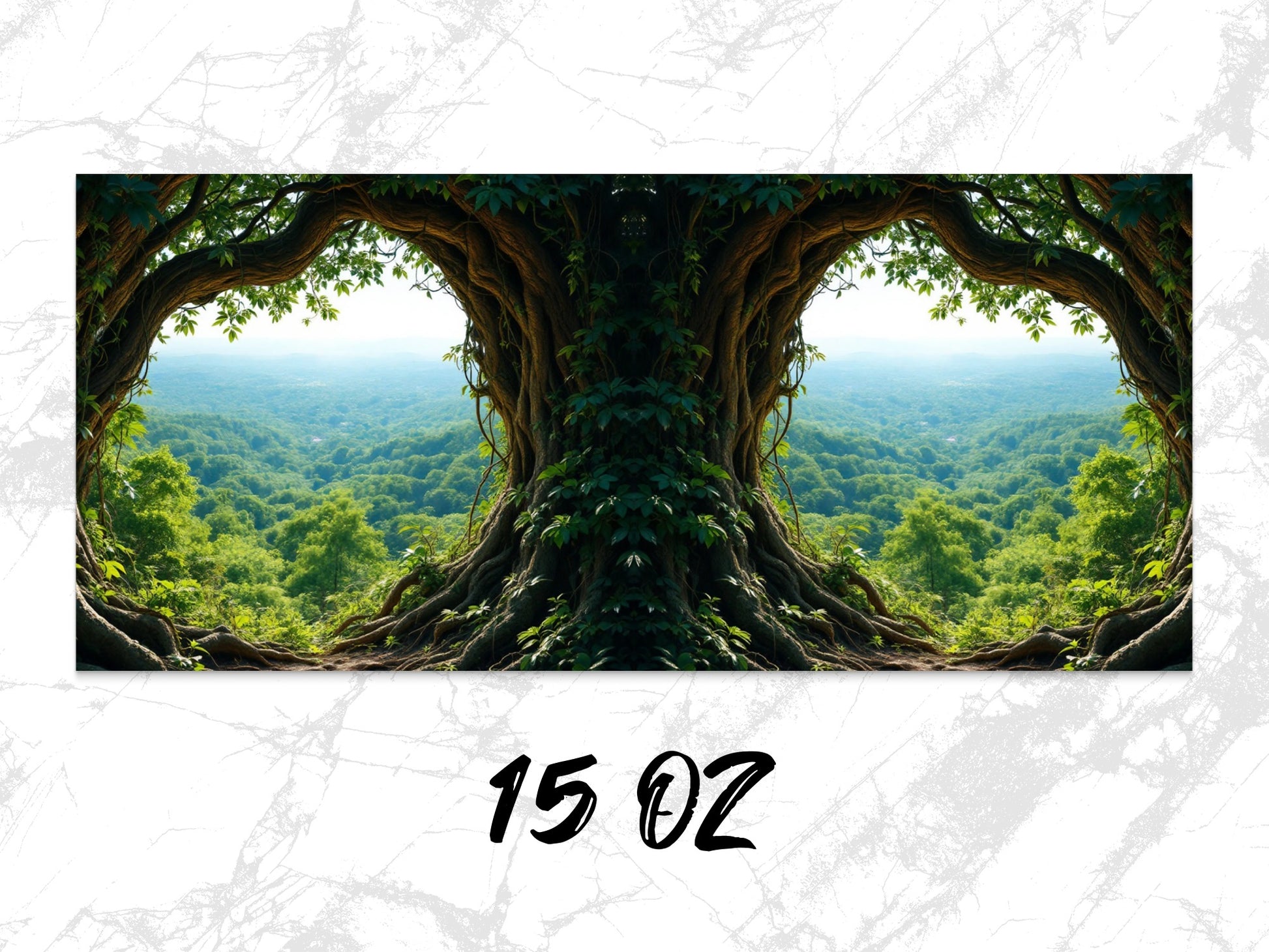 Enchanted Forest Panoramic Wall Art Print, Mystical Tree Landscape, Nature Home Decor, Large Photo Poster, 15 OZ