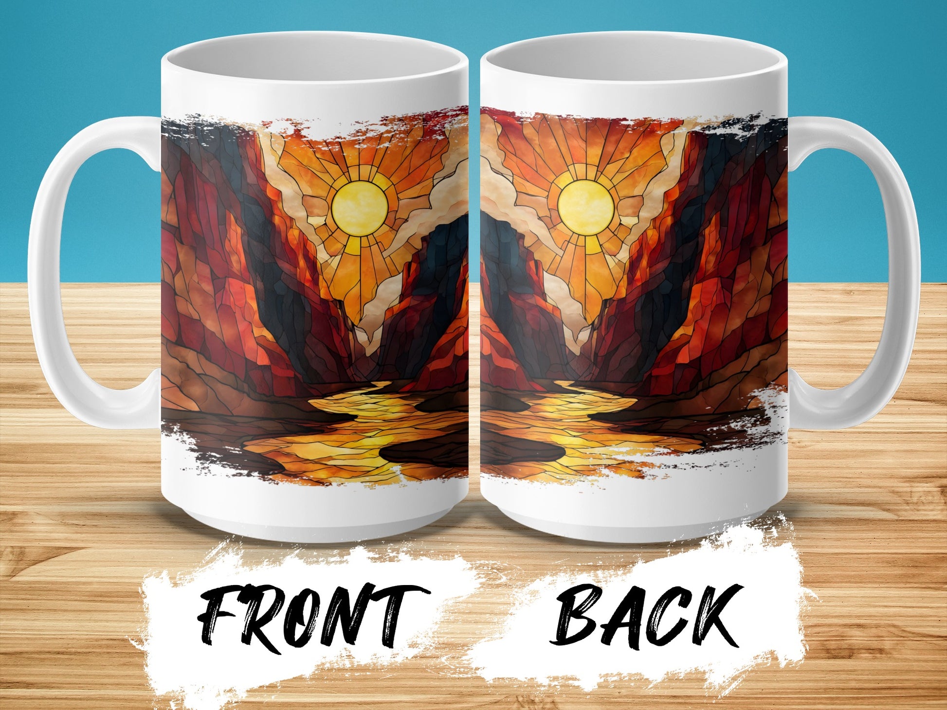 Colorful Sunrise Mountain Landscape Mug product