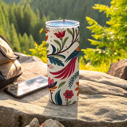 Vibrant Floral Bird Design Tall Drinkware product type
