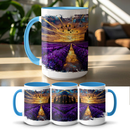 Enchanting Lavender Sunset Coffee Mug Stunning Design product type