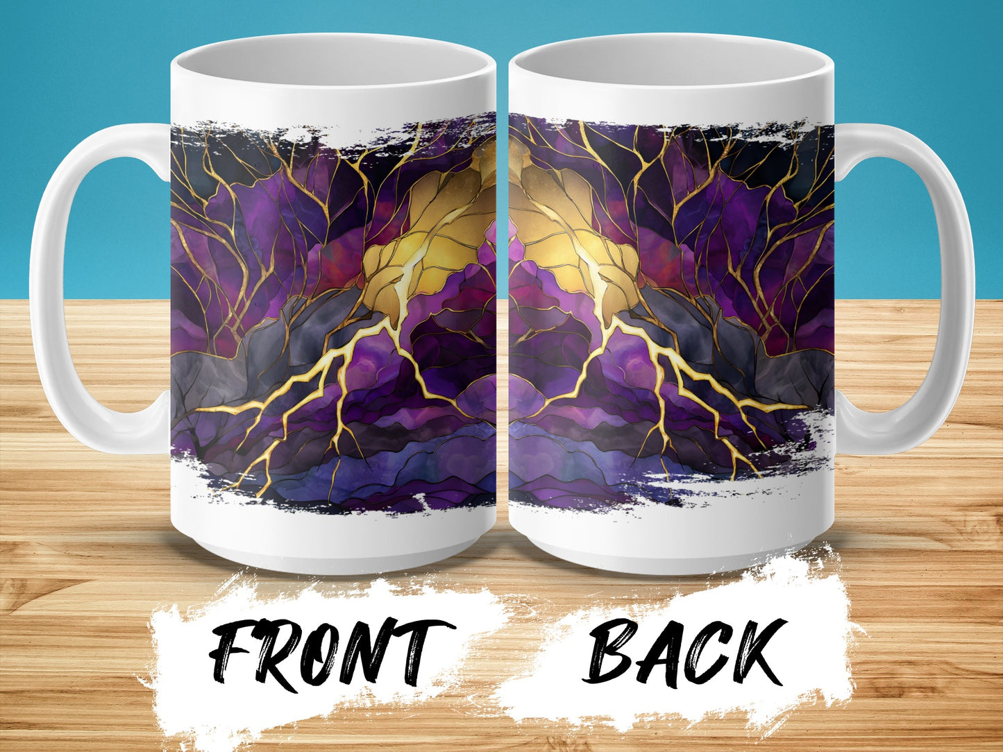 Abstract Lightning Design on Ceramic Mug product
