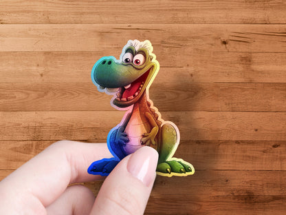 Colorful Cartoon Dinosaur Sticker finger holding product type
