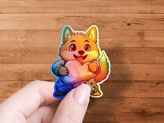 Cute Cartoon Fox Character in Pajamas Sticker product