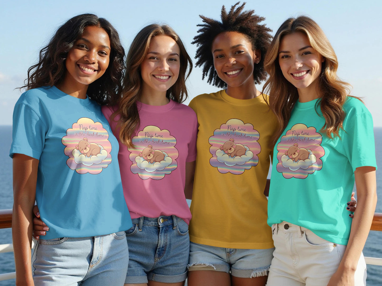 Cute Sleeping Bear Design for T-shirt product