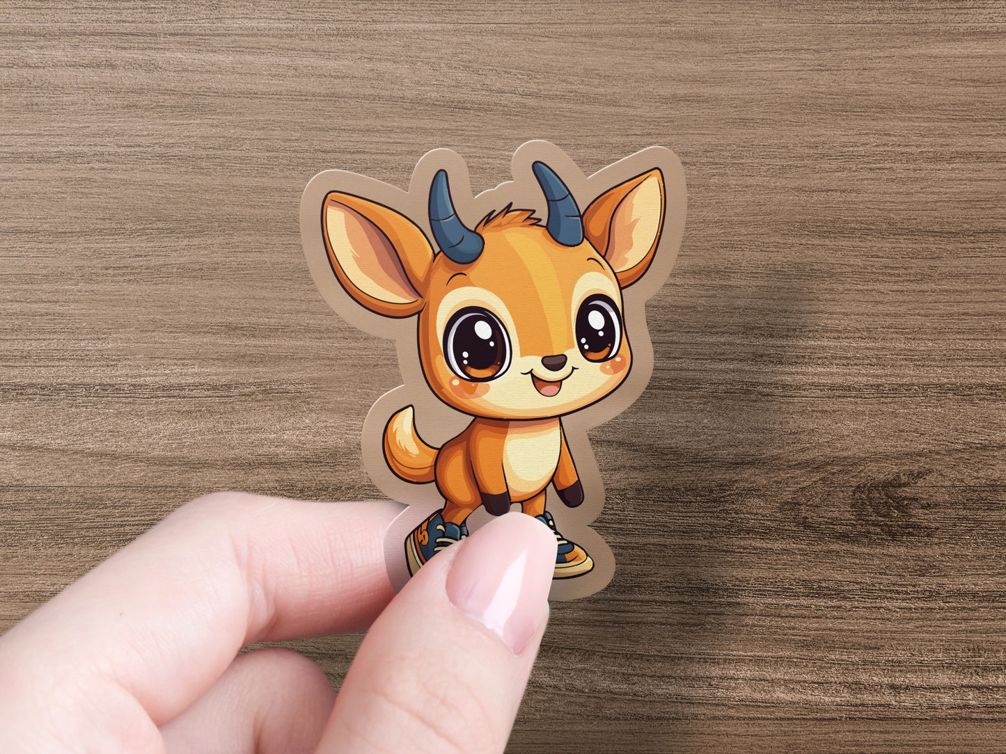 Adorable Cartoon Horned Animal Sticker product type