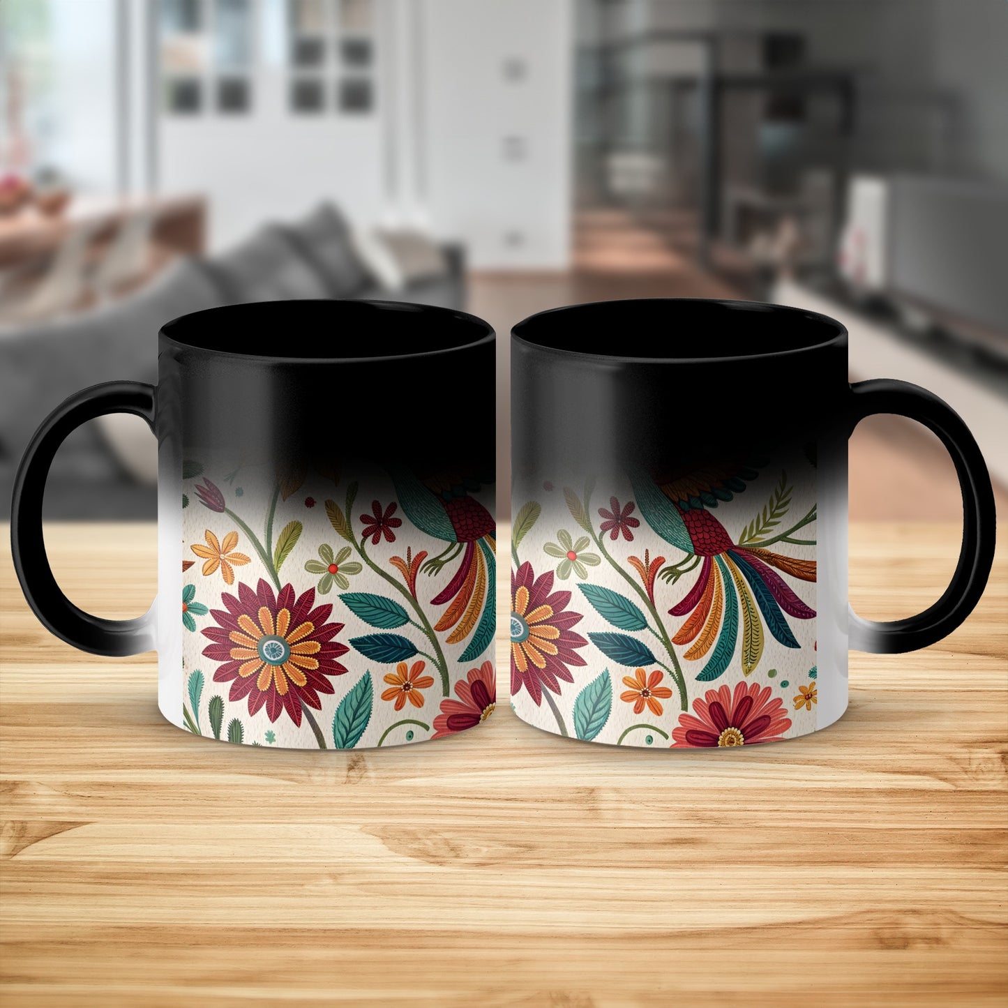 Color Changing Mug with Vibrant Floral Design product