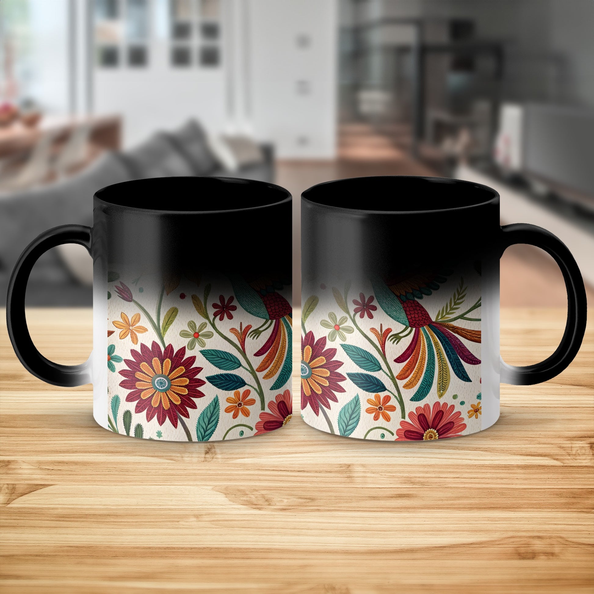 Color Changing Mug with Vibrant Floral Design product