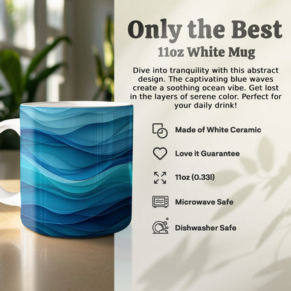Captivating Blue Waves 11oz White Mug product