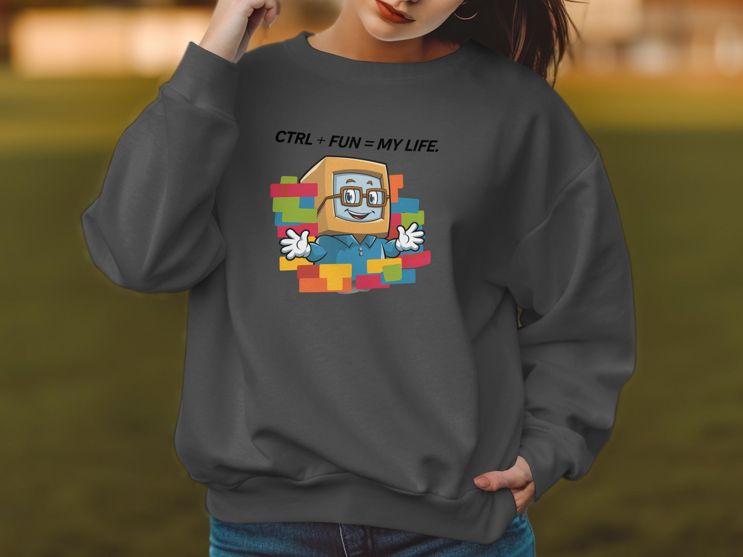 CTRL PLUS FUN EQUALS MY LIFE Text Sweater product type