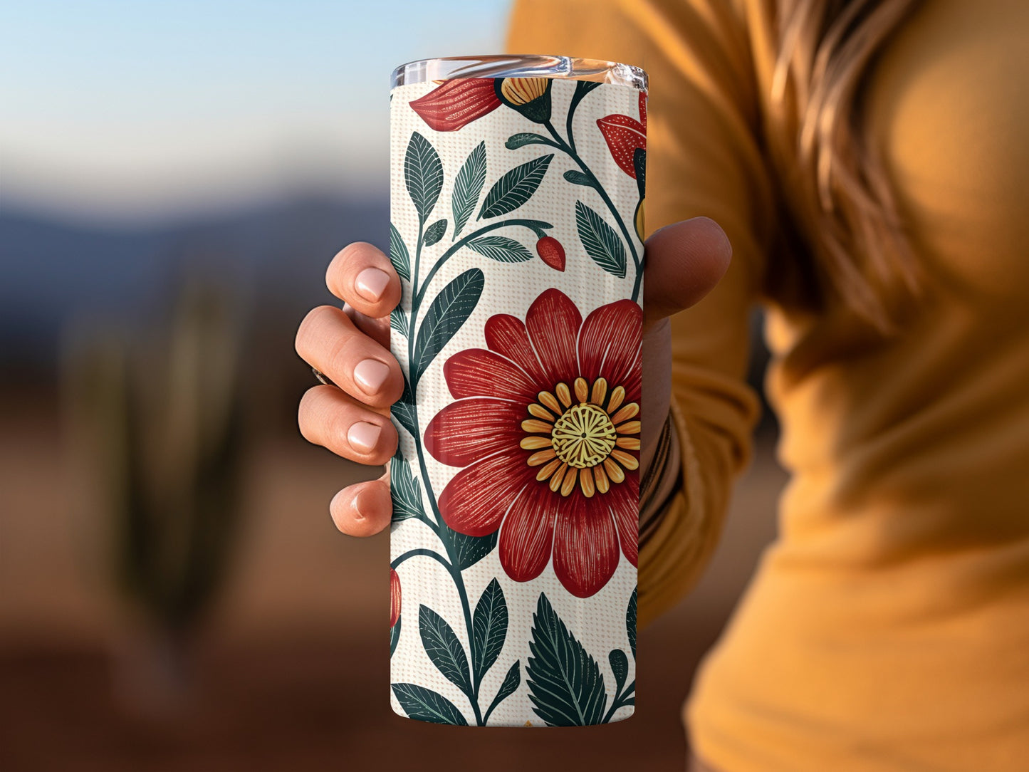 Floral Pattern Insulated Tumbler Bottle product