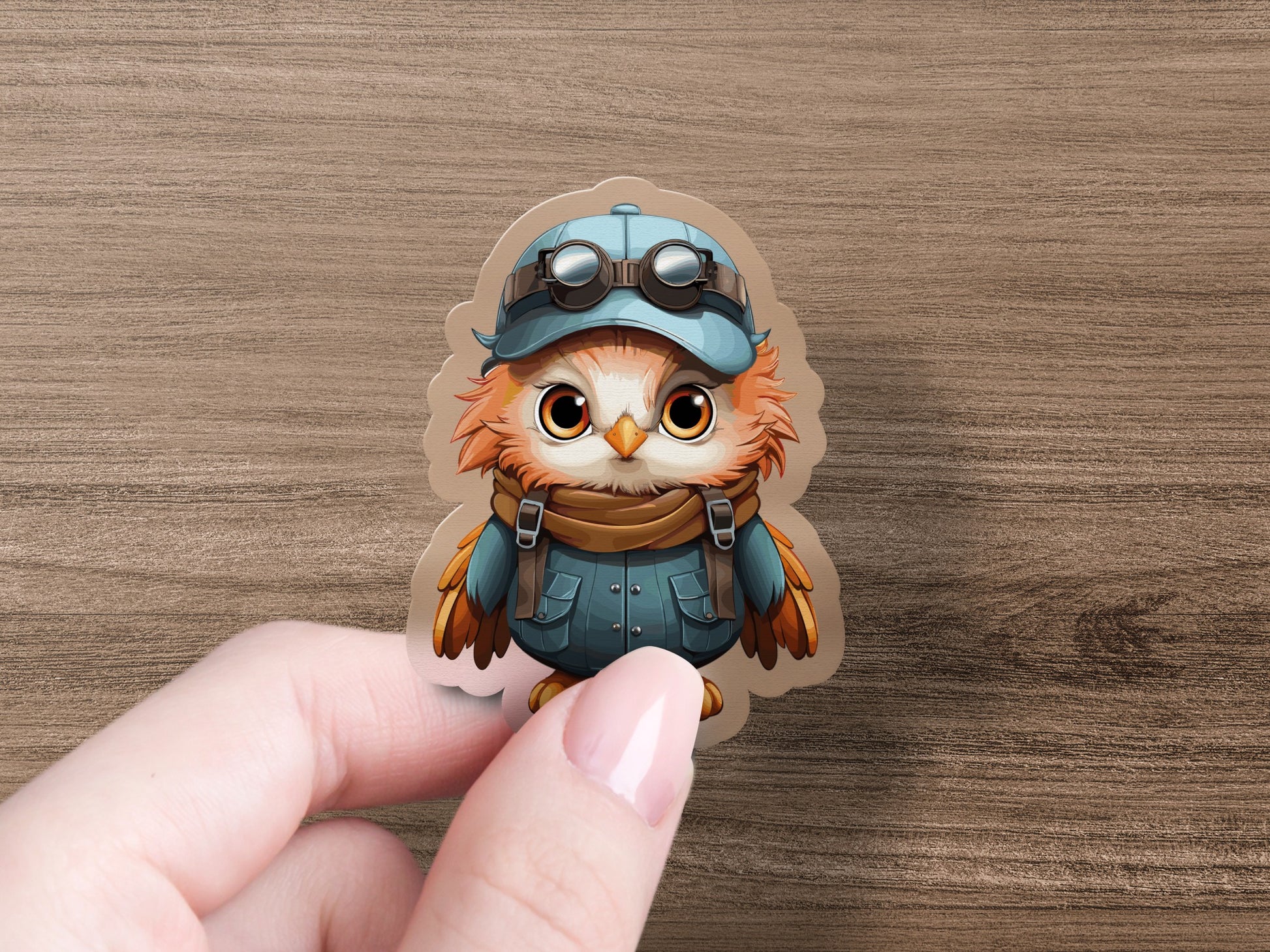 Cute Little Adventurer Owl Art Sticker product