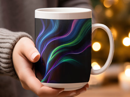 Abstract Colorful Wave Design Ceramic Mug product