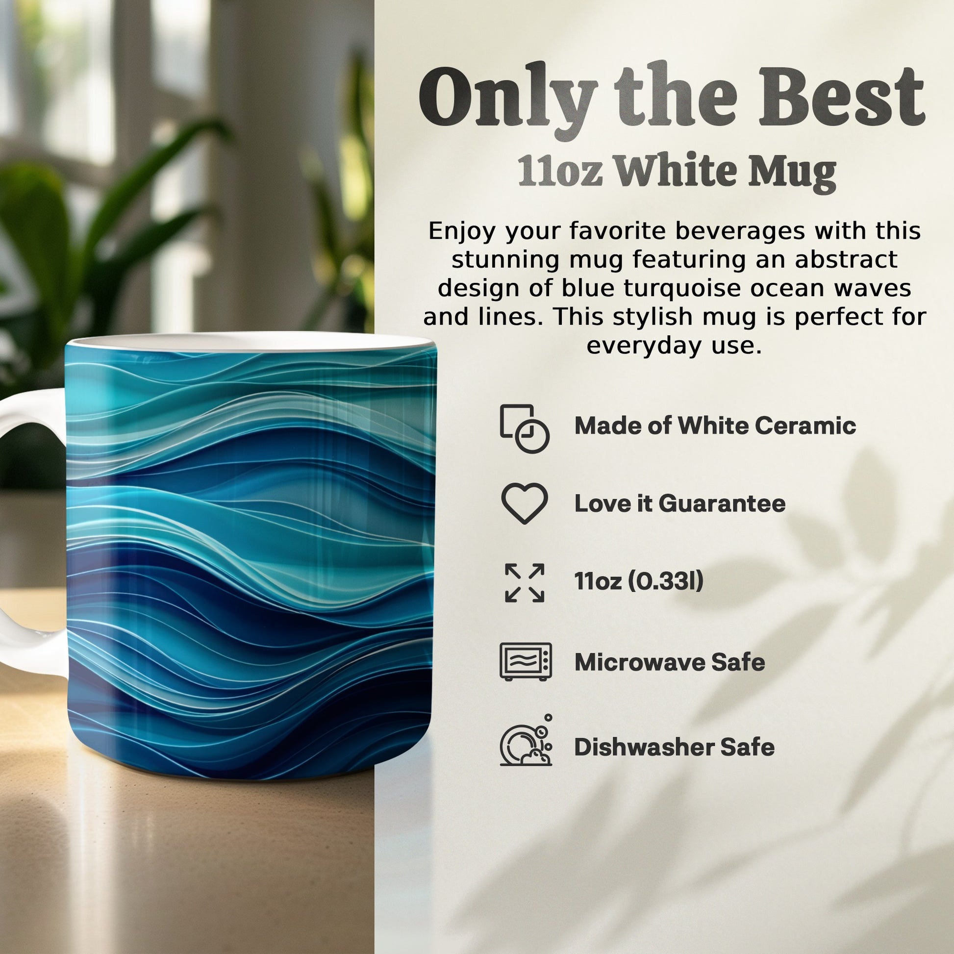 Stunning Blue Turquoise Ocean Waves Mug product