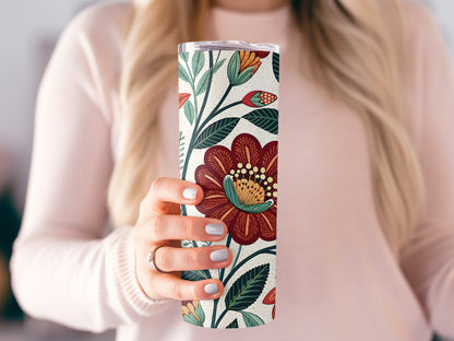 Decorative Floral Pattern Insulated Drinking Cup product