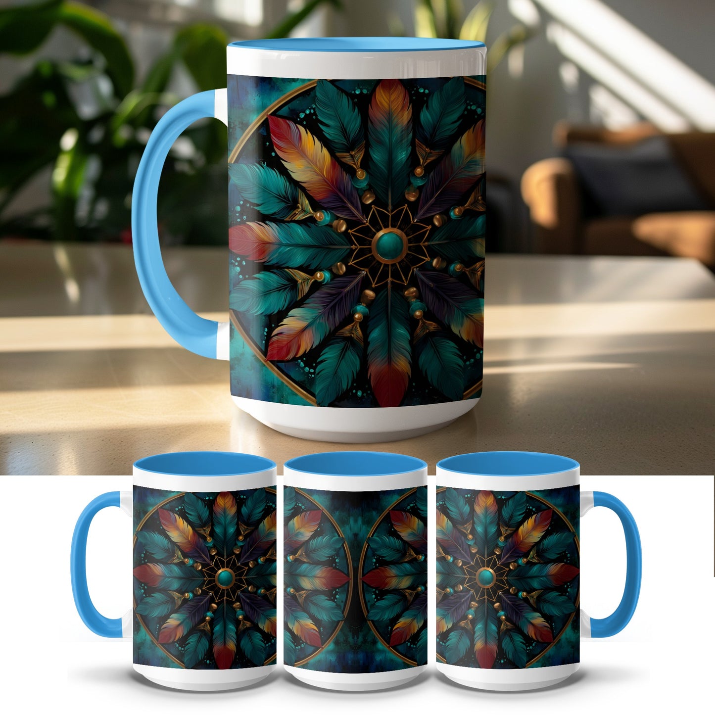 Vibrant Dreamcatcher Design Coffee Mug product type