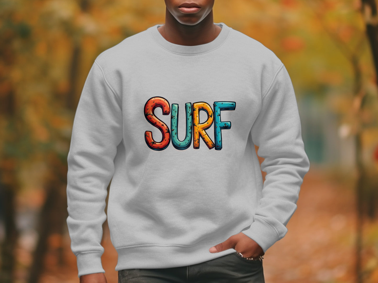 Colorful Surf Design Graphic Sweatshirt product