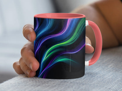 Vibrant Abstract Waves Design Ceramic Mug product
