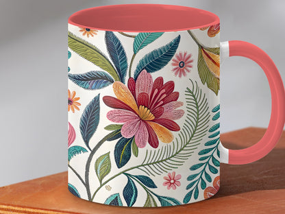Colorful Floral Design Coffee Mug product type