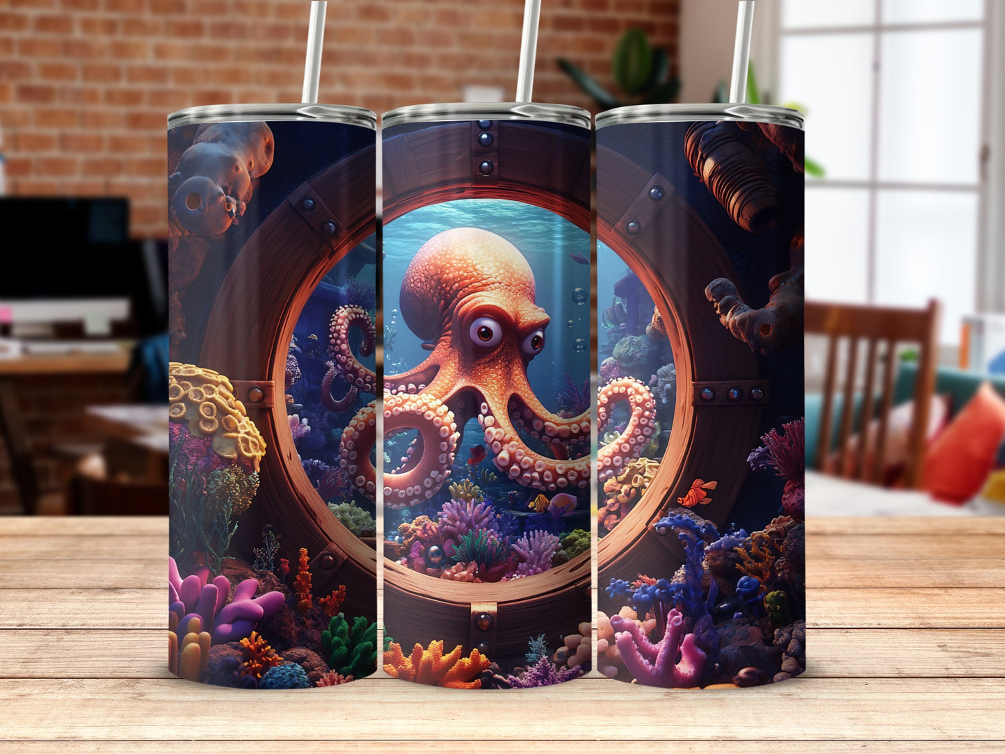 Vibrant Ocean Scene Double Wall Drinkware product