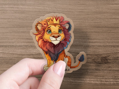 Adorable Lion King Cartoon Sticker product