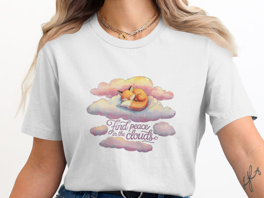 Find Peace in the Clouds Cat Design Shirt product type