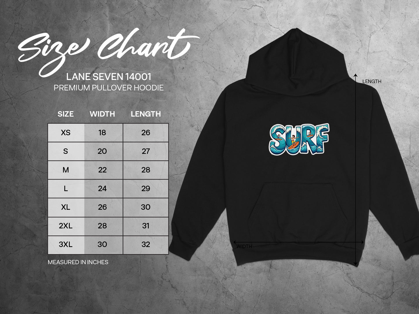 Surf Graphic Premium Pullover Hoodie product