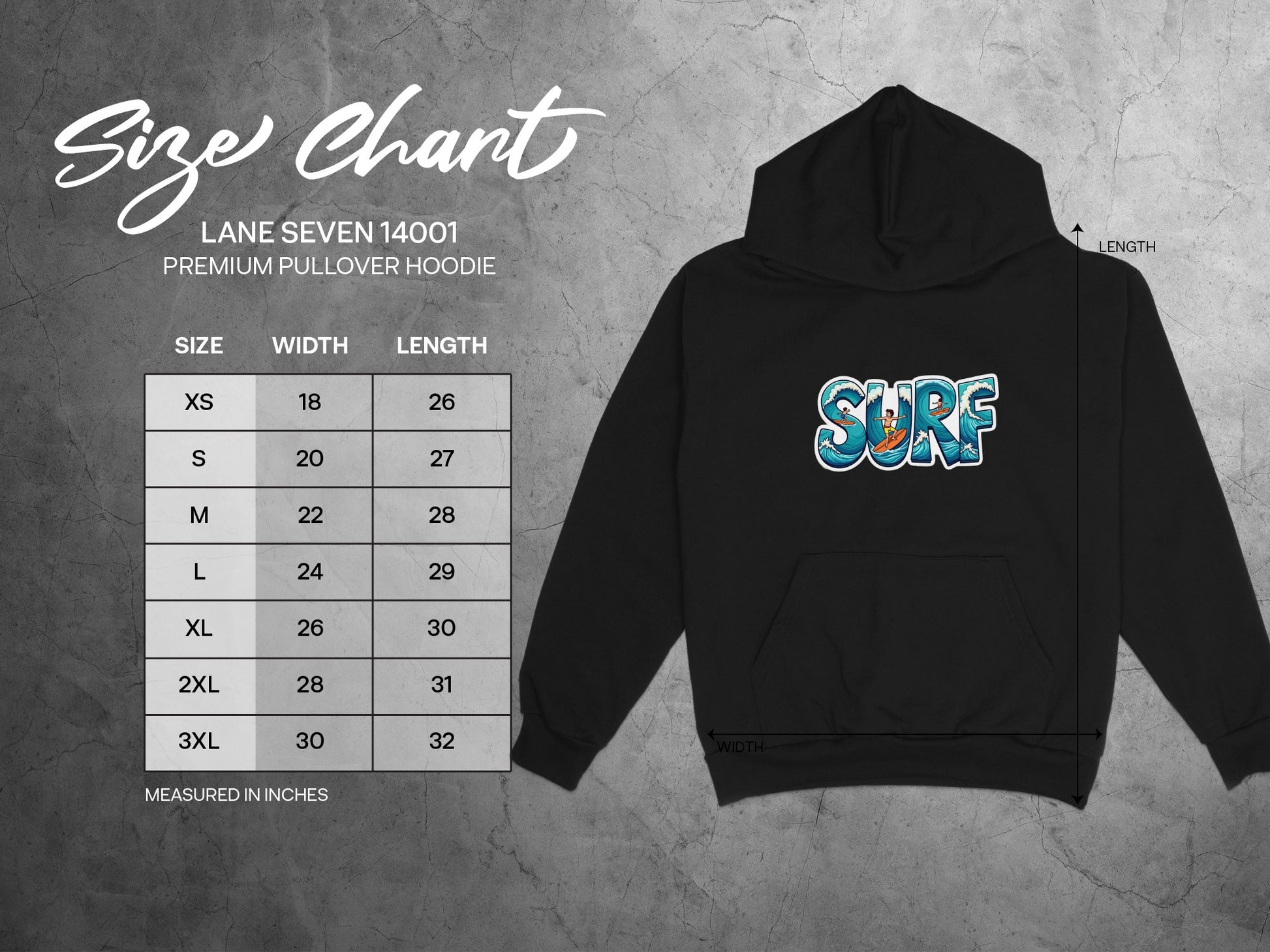 Surf Graphic Premium Pullover Hoodie product