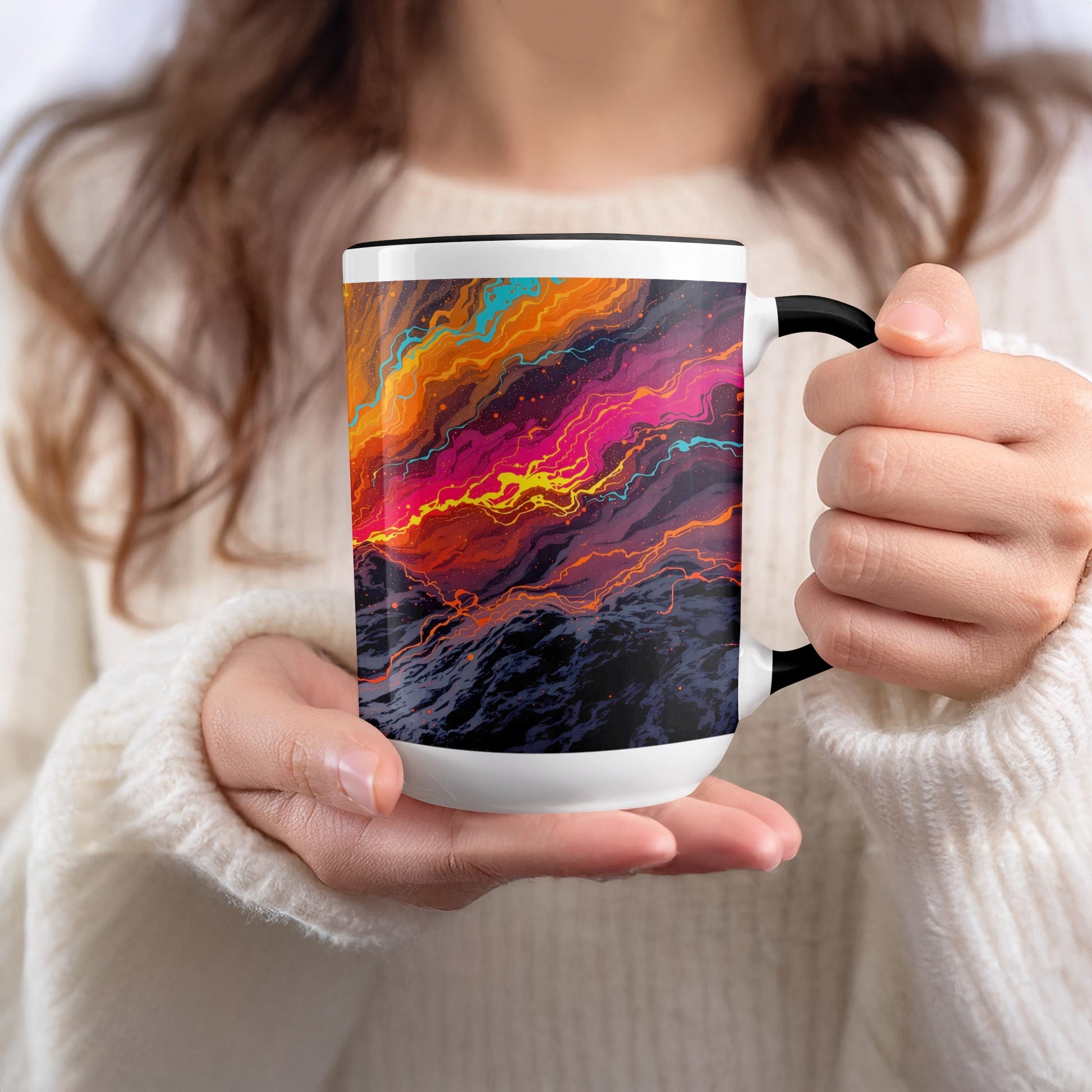 Vibrant Abstract Colorful Mug Design Artwork product