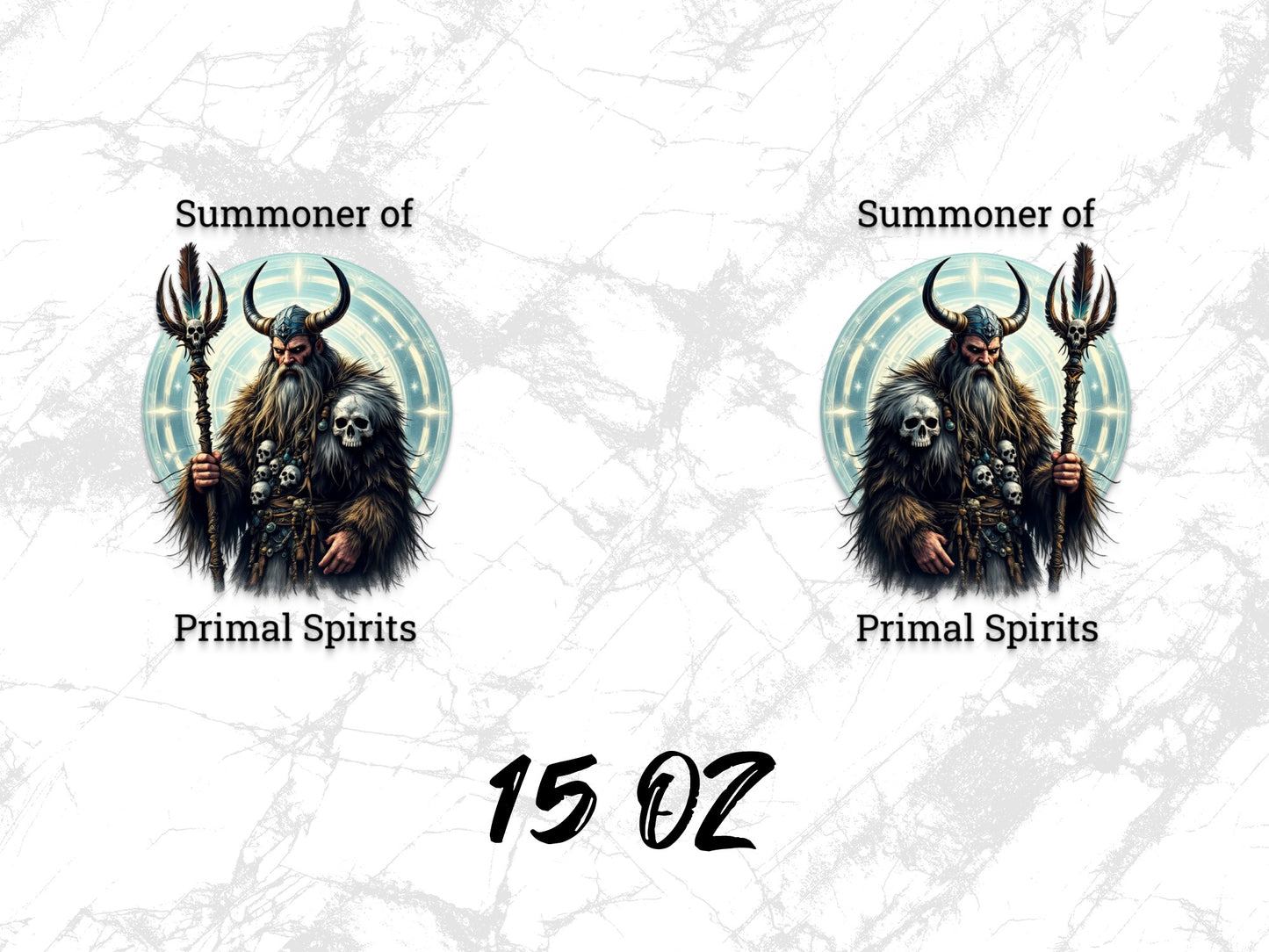 Fantasy Art Print, Summoner of Primal Spirits, Mystic Warrior Poster, Home Decor Wall Art, Unique Gift Idea, 15 Oz