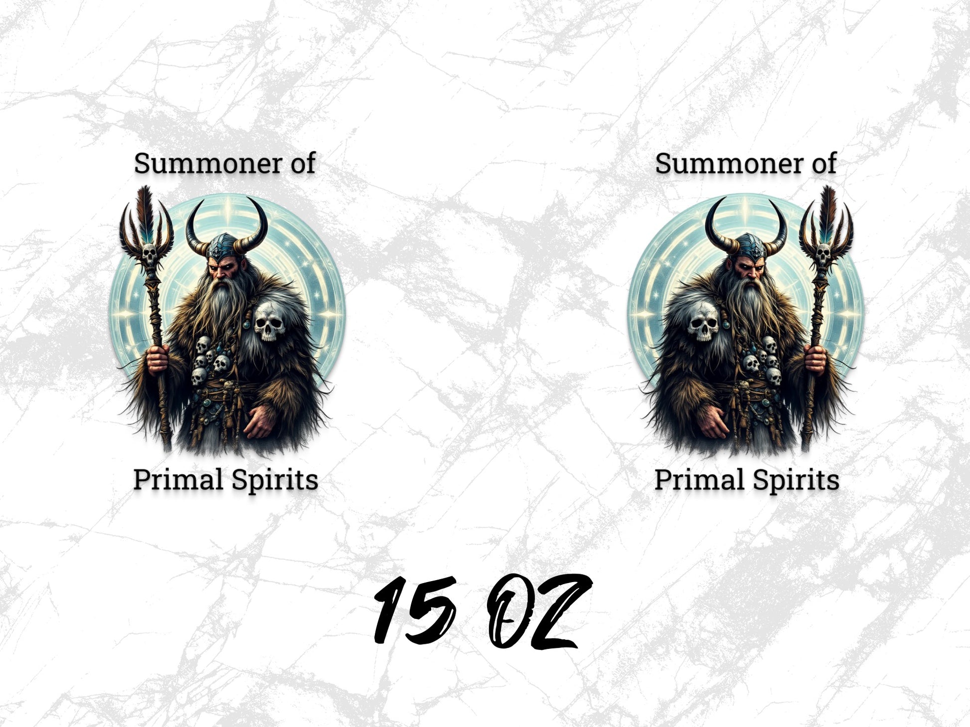 Fantasy Art Print, Summoner of Primal Spirits, Mystic Warrior Poster, Home Decor Wall Art, Unique Gift Idea, 15 Oz