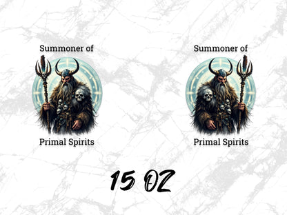 Fantasy Art Print, Summoner of Primal Spirits, Mystic Warrior Poster, Home Decor Wall Art, Unique Gift Idea, 15 Oz