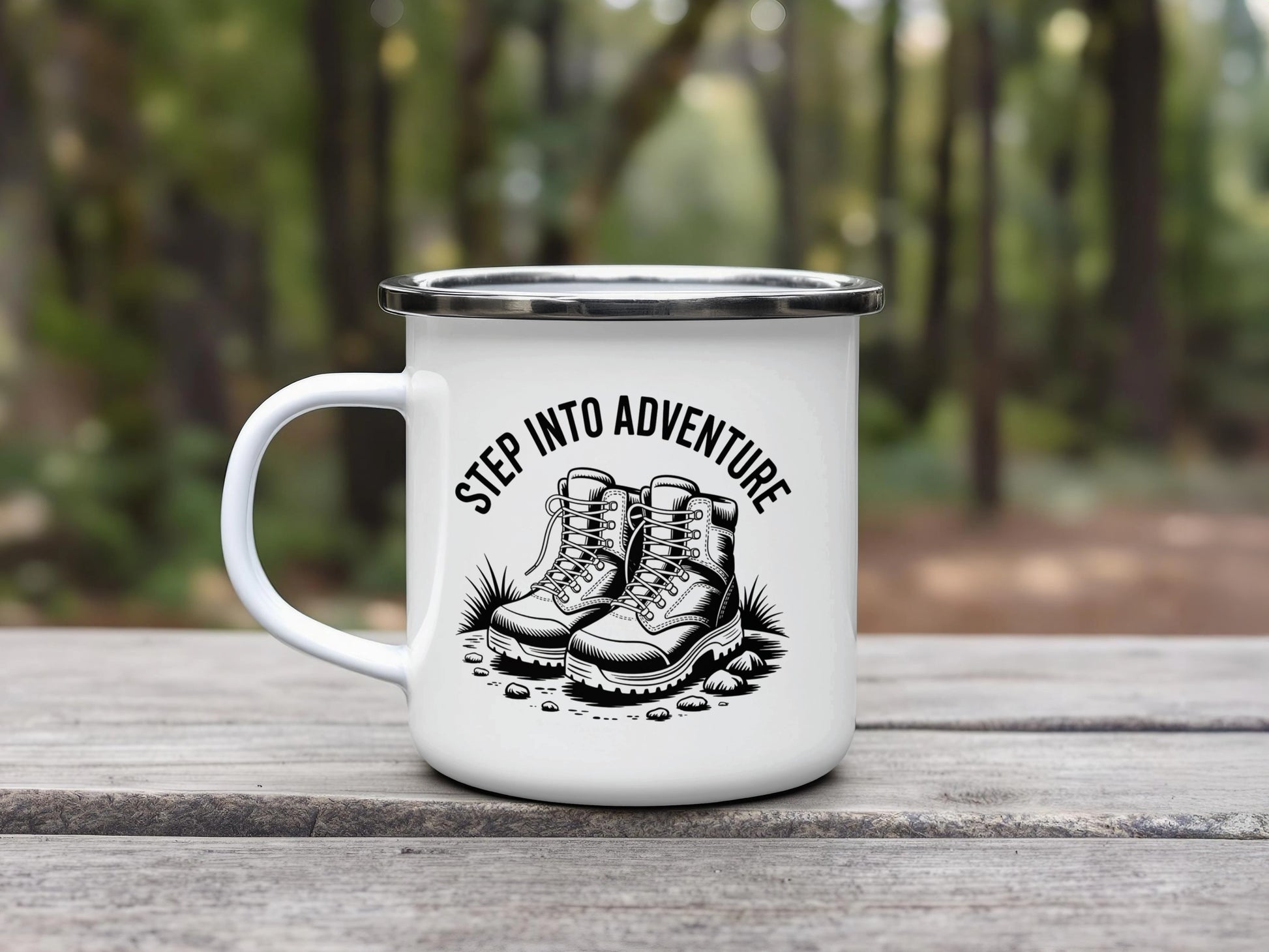 Step Into Adventure Hiking Boots Mug product type