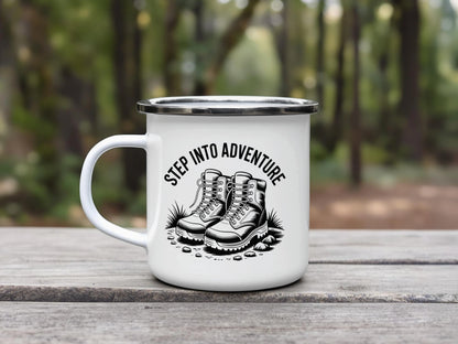 Step Into Adventure Hiking Boots Mug product type