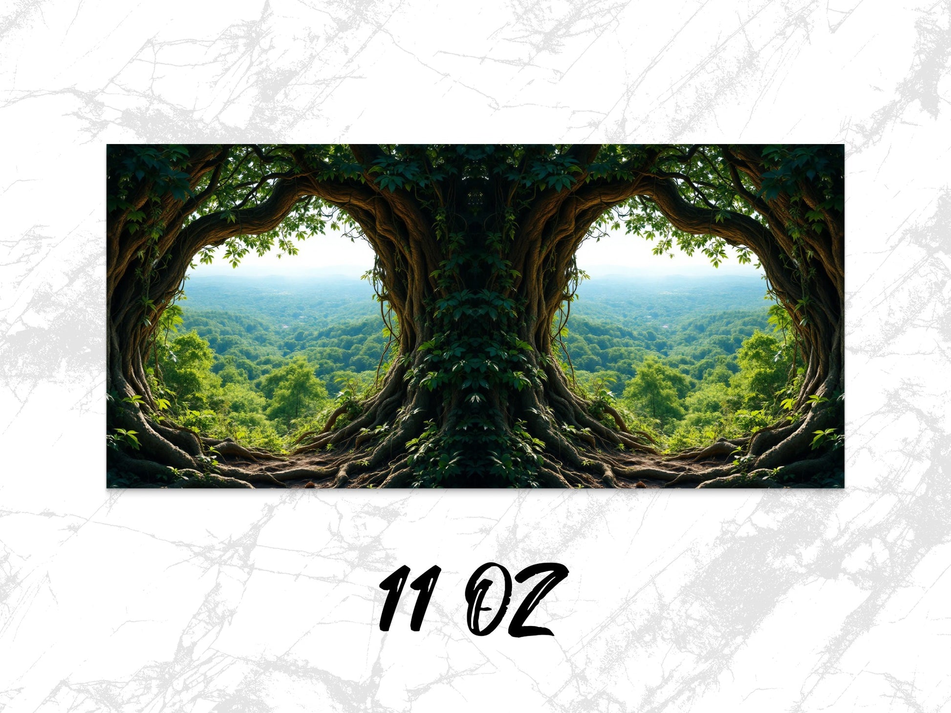 Enchanted Forest Canvas Print, Mystical Tree Artwork, Nature Wall Decor, 11 oz, Large Panoramic Photo