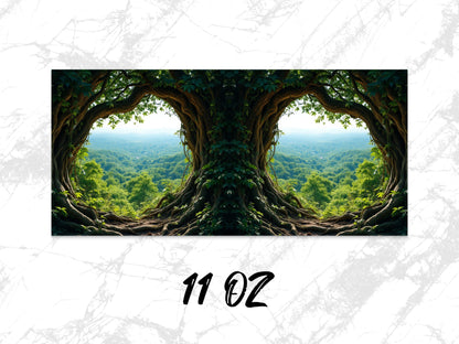 Enchanted Forest Canvas Print, Mystical Tree Artwork, Nature Wall Decor, 11 oz, Large Panoramic Photo