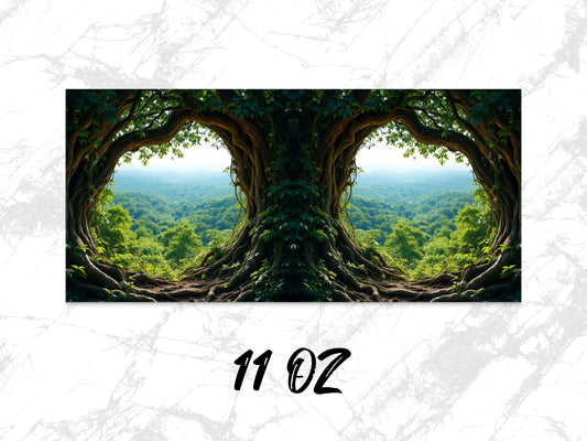 Enchanted Forest Canvas Print, Mystical Tree Artwork, Nature Wall Decor, 11 oz, Large Panoramic Photo