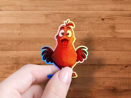 Cute Colorful Cartoon Chicken Sticker product