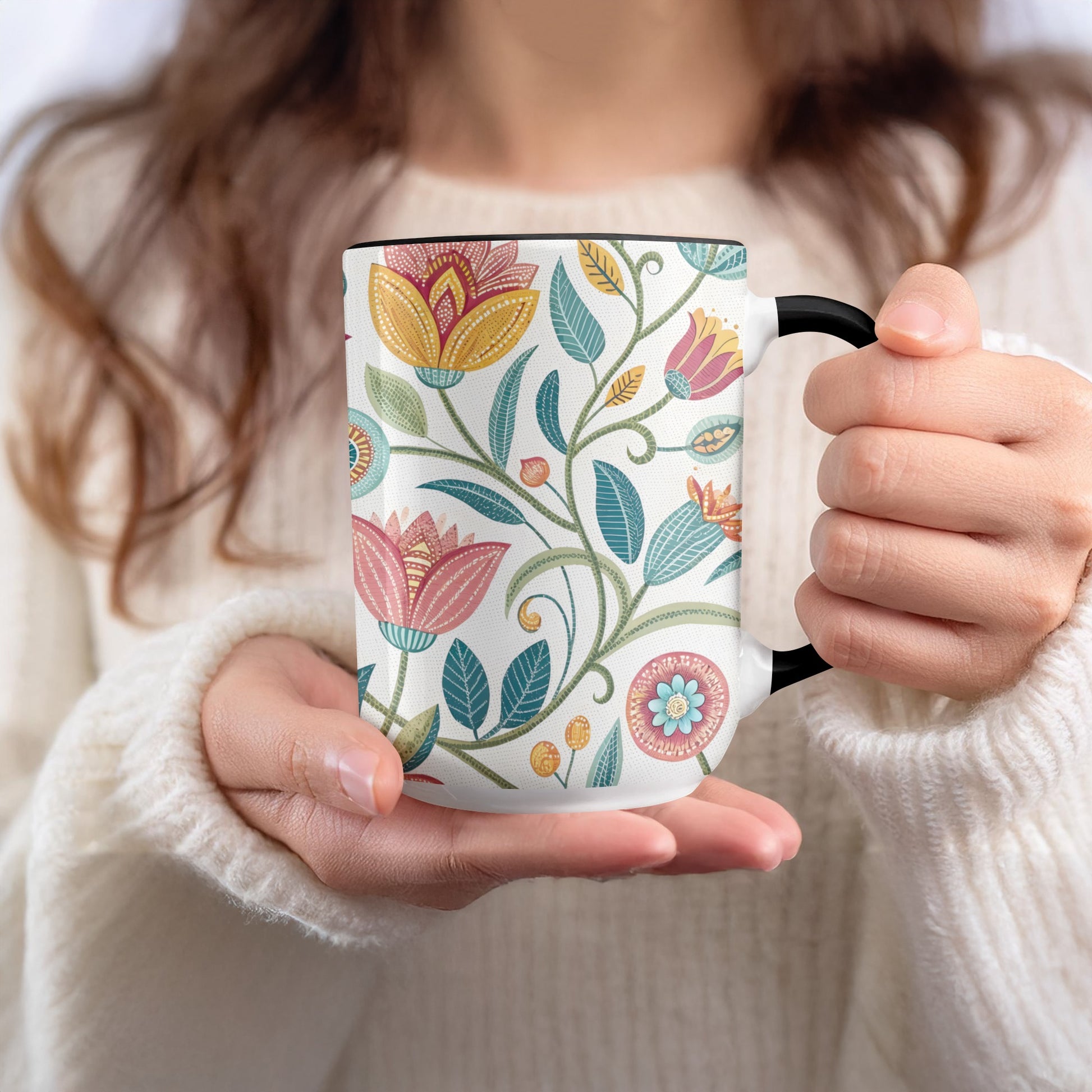 Beautiful Floral Mug with Artistic Designs Product type
