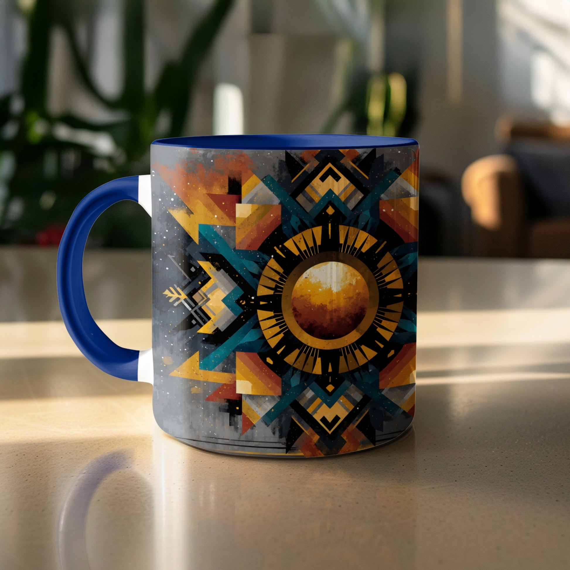 Colorful Intricate Geometric Pattern Coffee Mug product type