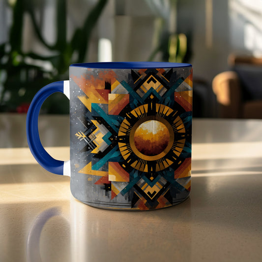 Colorful Intricate Geometric Pattern Coffee Mug product type