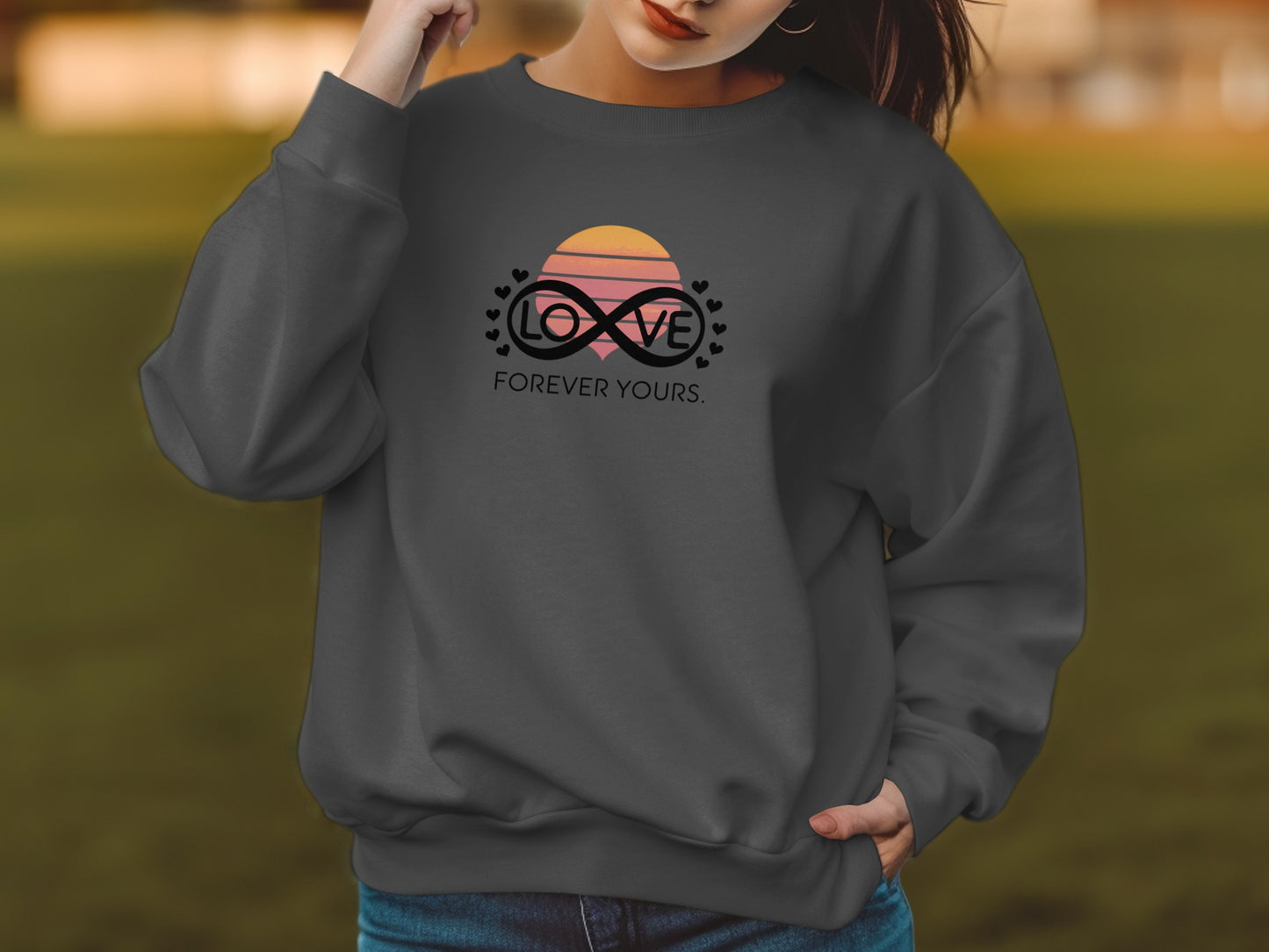 Love Forever Yours Sunset Design Sweatshirt product